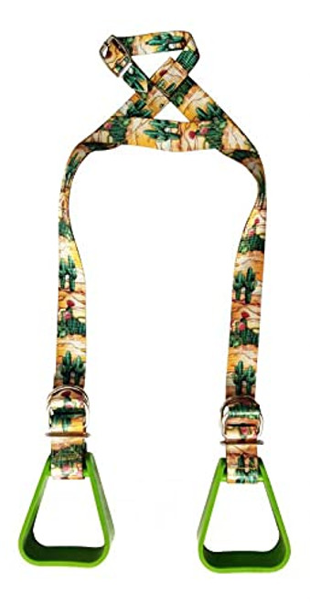 Showman Nylon Adjustable Buddy Stirrups w/ Cactus Print