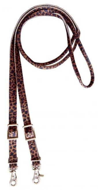 Showman 3/4" x 8' Cheetah Nylon Contest Reins