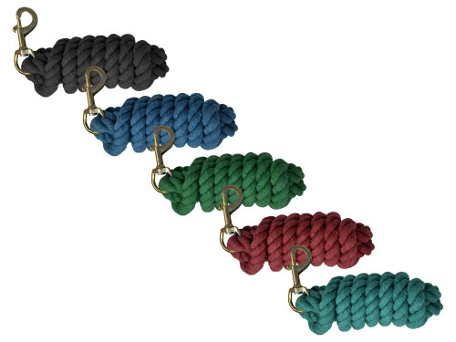 10' Cotton Lead Rope w/ Brass Thumb Bolt Snap