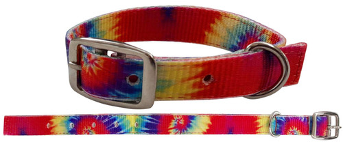 Showman Couture Tie-Dye Print Nylon Dog Collar