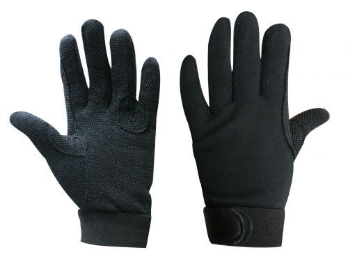 Breathable Cotton Knit Reinforced Riding Gloves