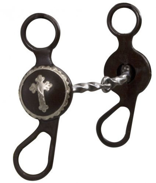 Showman ? 5" Brown Steel Concho Bit with Twisted Mouth