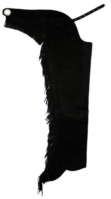 Western Black Suede Leather Rodeo/Show Chaps