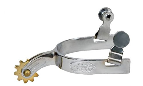 Showman Chrome Plated Toddler/Small Youth Size Spurs w/ Engraved Leaf Design