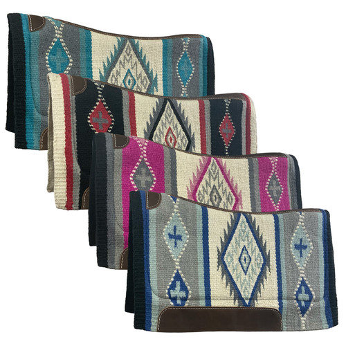 Showman 32" x 34" Navajo Diamond Wool Top Memory Felt Bottom Saddle Pad