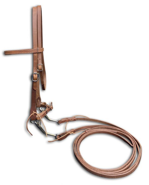 Showman Argentina Cow Leather Bridle w/ Tom Thumb Bit