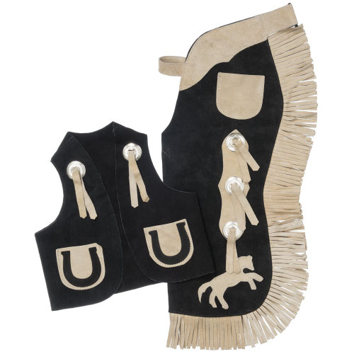 Tough1 Kid's Vest & Chap Set w/ Horses