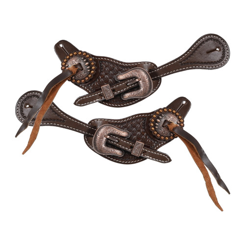Showman Ladies Argentina Cow Leather Copper Ridge Spur Straps