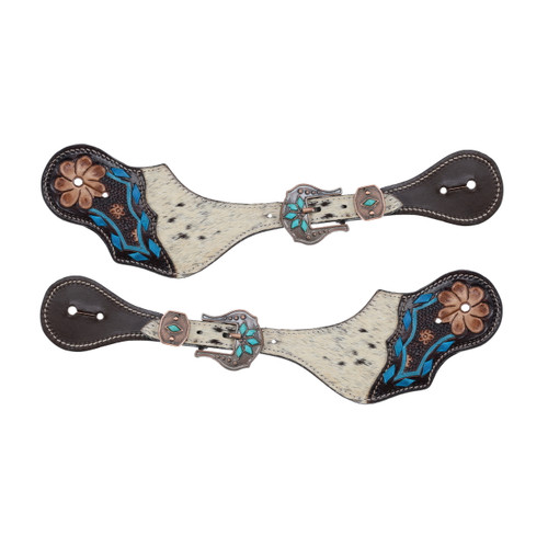 Showman Ladies Copper Hide Classics Spur Straps