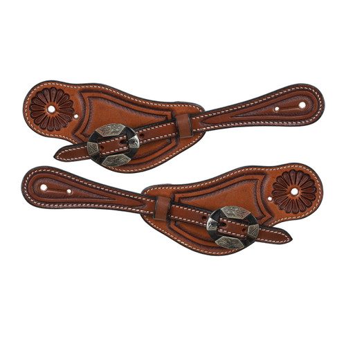 Showman Men's Argentina Cow Leather Heritage Spur Straps