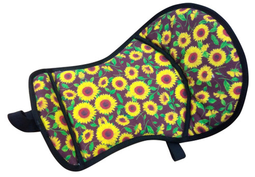 Showman Sunflower Print Seat Saver w/ Fleece Bottom
