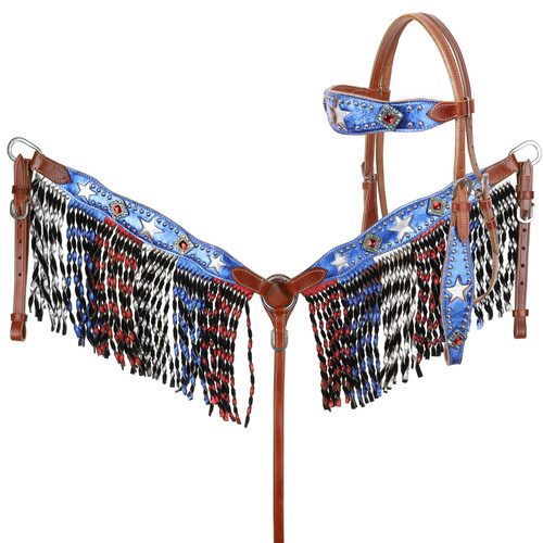 Showman Liberty Browband Headstall & Breast Collar Set