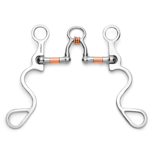 Showman Long S Shank Bit w/ Copper Wrapped Ported Rollers Showman Long S Shank Bit w/ Copper Wrapped Ported Rollers