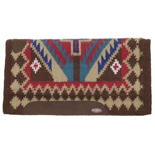 Showman 36"x34" Navajo Design Woven Wool Saddle Pad w/ Memory Felt Bottom