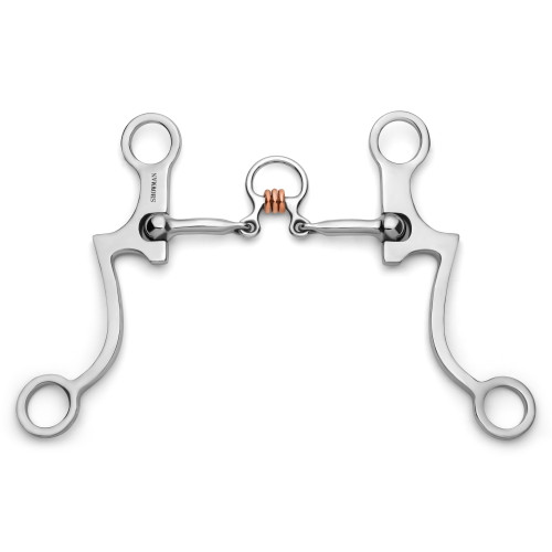 Showman Seven Shank Bit w/ Three Piece Jointed Copper Rollers