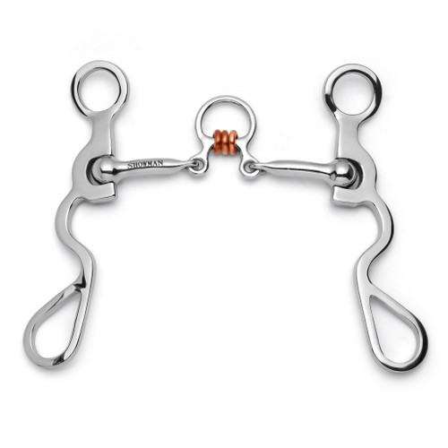 Showman S Shank Bit w/ Three Piece Jointed Copper Rollers