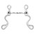 Showman Long S Shank Bit w/ Slow Twist Snaffle