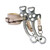 Showman Fleece Lined Hackamore w/  7 1/2" Stainless Steel Cheeks