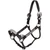 Silver Floral Leather Show Halter with Lead - Average
