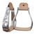 Showman Polished Aluminum Engraved Stirrups w/ Cut-Out Heart Design