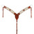 Showman Leather Headstall & Breast Collar Set w/ Genuine Cowhide & Leather Crosses