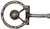 Showman 5" Brown Steel Concho Bit w/ Snaffle Mouth