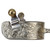 Showman Stainless Steel Show Spurs w/ Engraved Silver Overlay