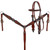 Showman Tooled Leather Headstall & Breast Collar Set w/ Brushed Copper Accents