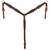 Showman Tooled Leather Headstall & Breast Collar Set w/ Brushed Copper Accents