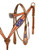 Showman American Flag Leather Bridle & Breast Collar Set w/ Stars & Stripes