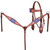 Showman American Flag Leather Bridle & Breast Collar Set w/ Stars & Stripes