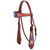 Showman American Flag Leather Bridle & Breast Collar Set w/ Stars & Stripes