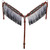 Showman Black & White Beaded Leather Headstall & Breast Collar w/ Ombre Fringe
