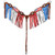 Showman Painted American Flag Headstall & Breast Collar Set w/ Fringe & Reins