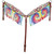 Showman Rainbow Tie Dye Headstall & Breast Collar Set w/ Fringe