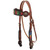 Showman Serape Print Leather Headstall & Breast Collar Set w/ Metallic Fringe