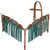 Showman Leather Headstall & Breast Collar Set w/ Beaded Inlay & Turquoise Fringe