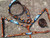 Showman Beaded Aztec 4 Piece Leather Headstall & Breast Collar Set