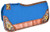 Showman 31" x 32" Blue Felt Saddle Pad w/ Sunflower & Feather Design