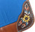Showman 31" x 32" Blue Felt Saddle Pad w/ Sunflower & Feather Design