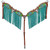 Showman Steer Skull & Cactus Leather Headstall & Breast Collar Set w/ Fringe