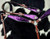 Showman Purple & Silver Sequins Inlay Leather Headstall & Breast Collar Set 