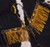 Showman Dark Leather Hand Painted Sunflower Headstall & Breast Collar Set w/ Fringe