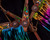 Showman Feather, Sunflower & Cactus Headstall & Breast Collar Set w/ Metallic Rainbow Fringe
