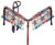 Showman Red/White/Blue Patriotic Headstall & Breast Collar Set w/ Fringe