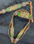 Showman Cheetah Headstall & Breast Collar Set w/ Painted Cactus Accents