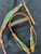 Showman Leather Headstall & Breast Collar Set w/ Hand Painted Sunflower & Cactus Design