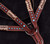 Showman Rawhide Braided Leather Headstall & Breast Collar Set w/ Turquoise Studs