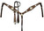 Showman Leather Headstall & Breast Collar Set w/ Cheetah Print