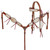 Showman Medium Leather Cowhide Overlay Browband Headstall & Breast Collar Set